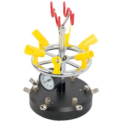 Air Brush Stand openbracket6closebracket 6 Ports and Pressure Guage